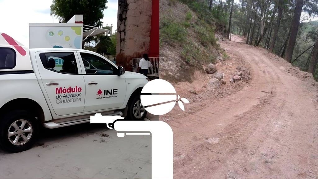 Hombres con armas largas roban vehículo oficial del INE en camino de terracería en Mezquital