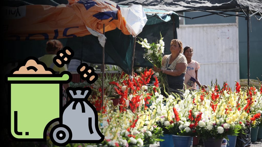 Retiran 53 toneladas de desechos de flores del Panteón de Oriente, previo a Día de Muertos 2025