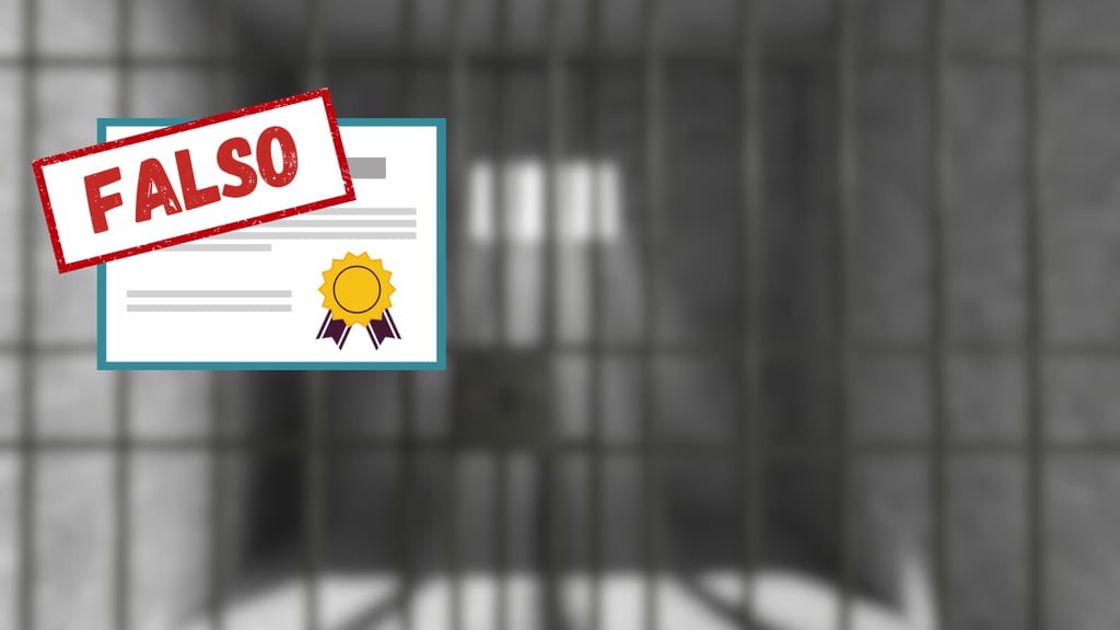 ¿De cuánto es la pena por usar título y cédula profesional falsos?