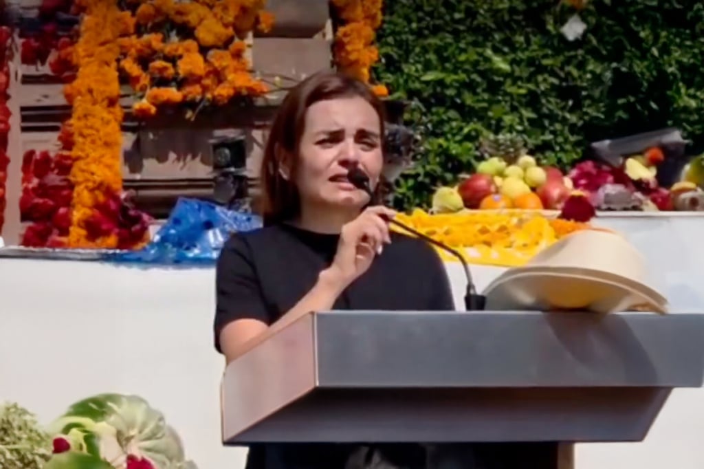 'Mataron al mejor presidente de México': viuda de Carlos Manzo durante homenaje en Uruapan