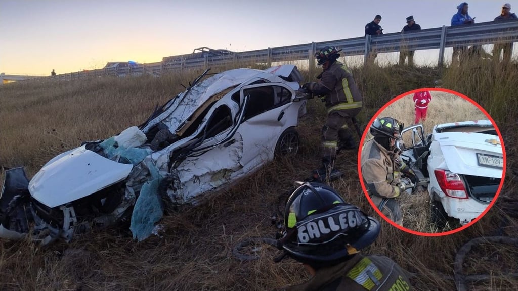 Conductor muere en aparatoso choque en distribuidor vial de la Durango-Parral