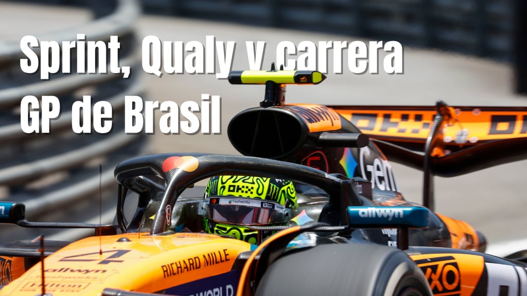 F1: ¿A qué hora y por dónde ver la sprint, qualy y carrera del Gran Premio de Brasil?