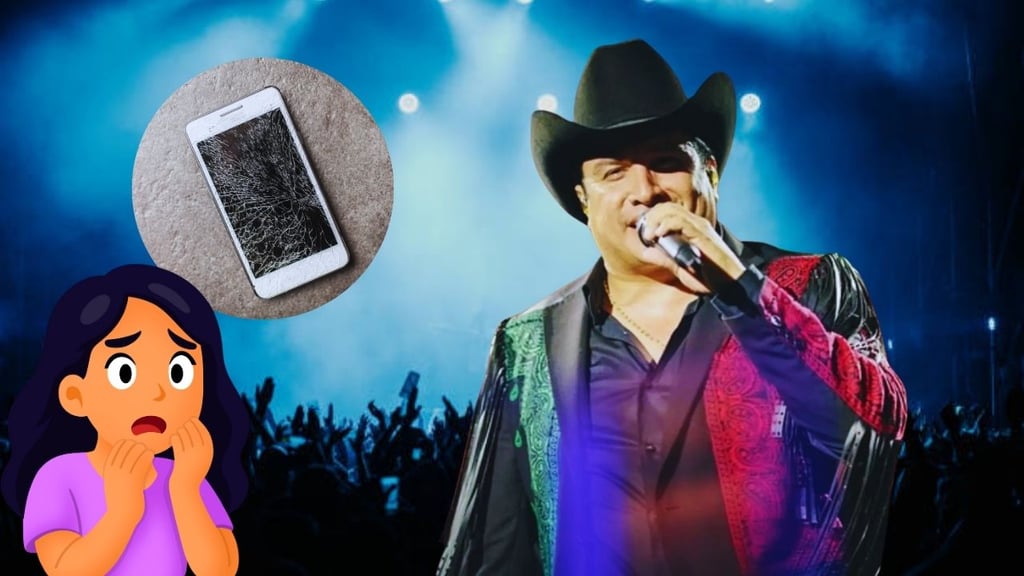 Julión Álvarez pisa y destruye el celular de una fan en pleno concierto | VIDEO
