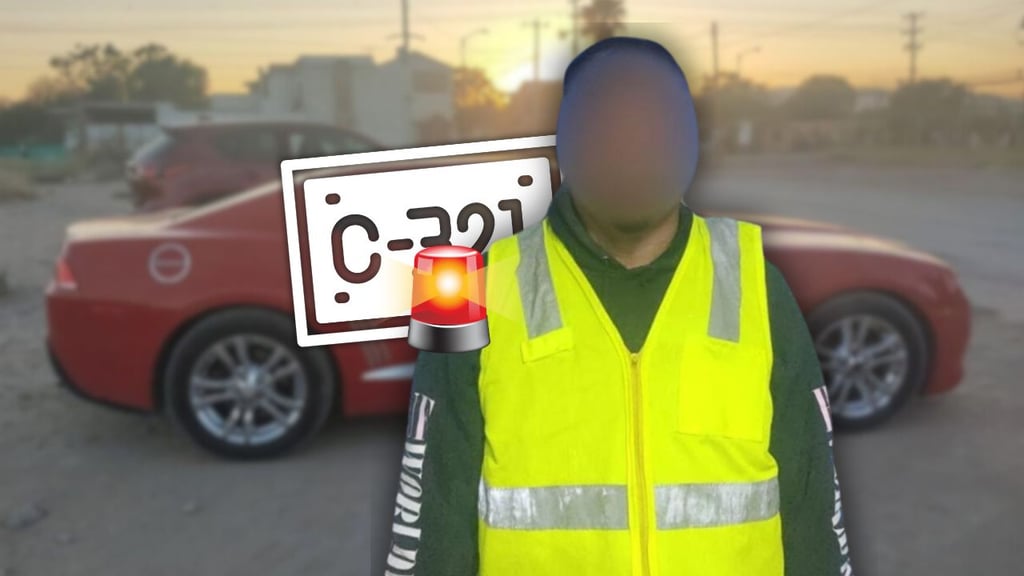 Detienen en Lerdo a sujeto que conducía un auto con placas sobrepuestas