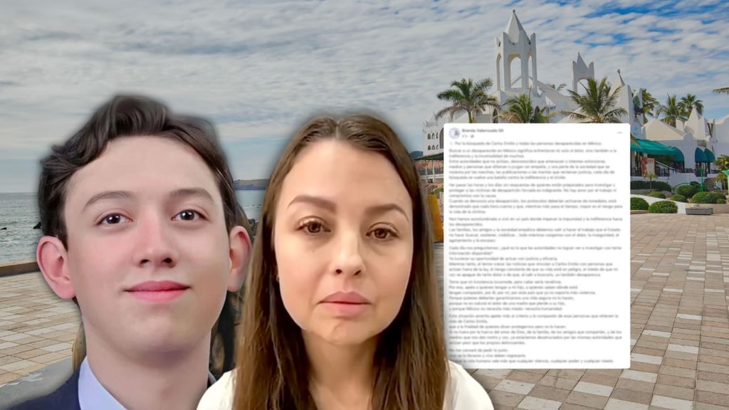 'Callar sería rendirme': madre de Carlos Emilio, a más de un mes de su desaparición en Mazatlán