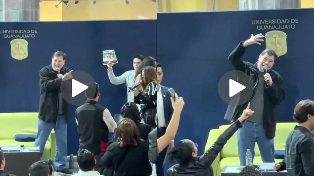 Corren a Noroña de la Universidad de Guanajuato: ‘tu gobierno dejó morir a Carlos Manzo’ | VIDEO