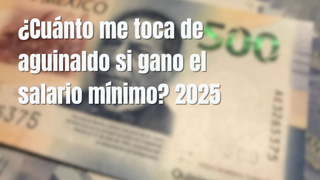 LFT: ¿Cuánto me toca de aguinaldo si gano el salario mínimo en 2025? Aquí te contamos