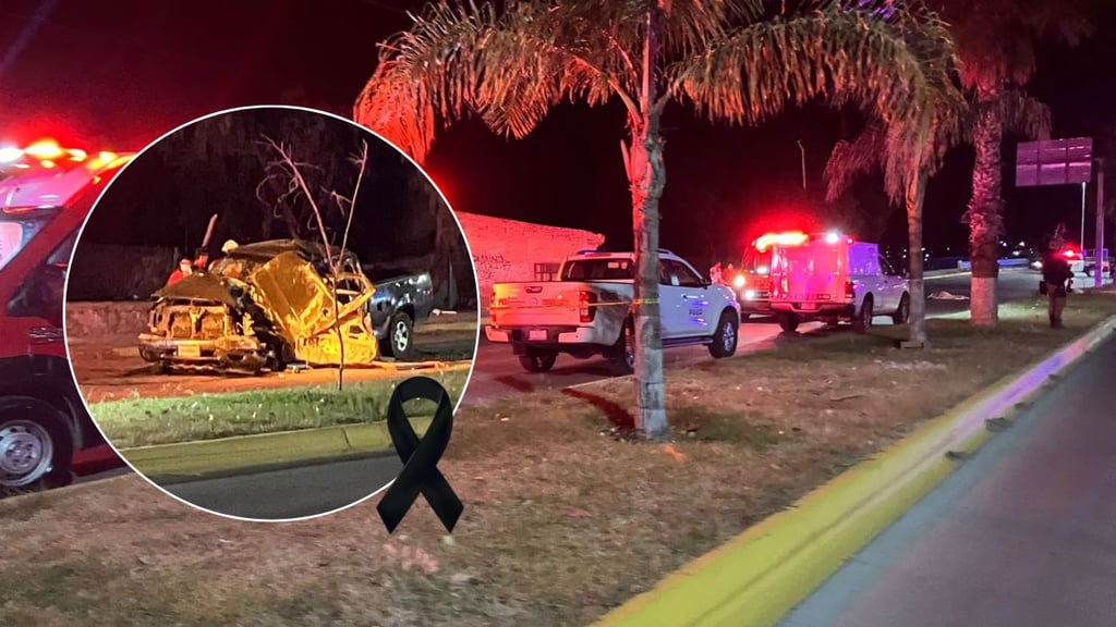 Choque contra poste por salida a Mazatlán deja a dos personas sin vida y un herido de gravedad