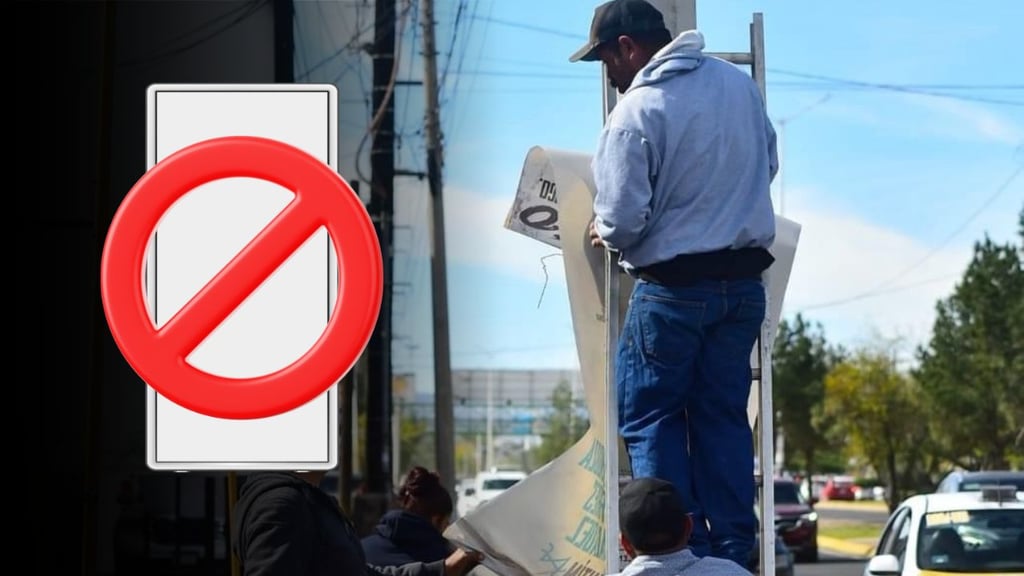 En Durango capital, solo el 1% de los pendones tiene permiso