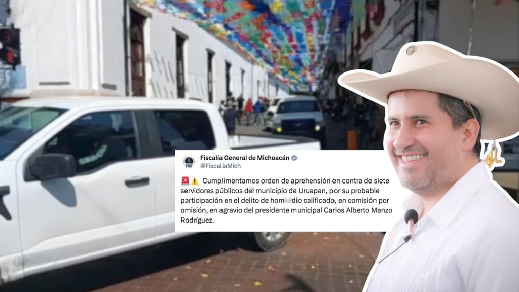 Fiscalía confirma detención e identificación de 7 escoltas por el asesinato de Carlos Manzo