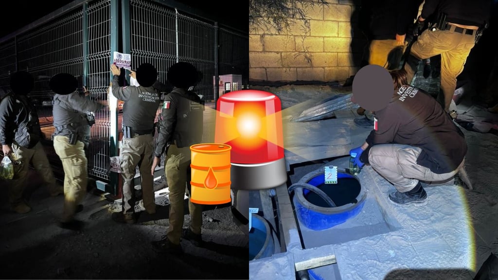 Aseguran 15 mil litros de hidrocarburo en Gómez Palacio tras cateo de dos inmuebles