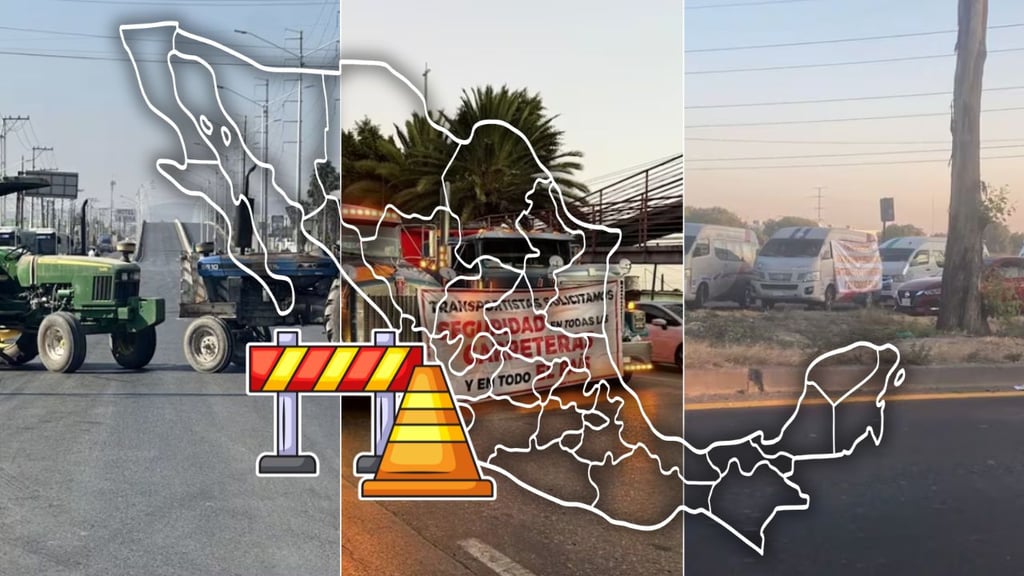 ¿Cómo va el megabloqueo de transportistas hoy lunes 24 de noviembre; qué estados están afectados?