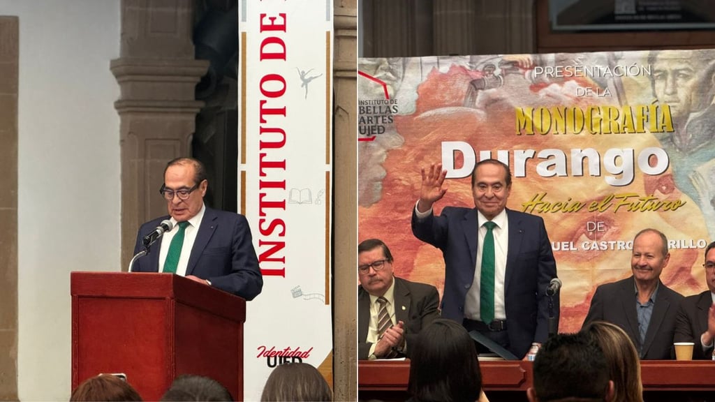 José Miguel Castro Carrillo presenta monografía 'Durango hacia el futuro' en Bellas Artes de la UJED