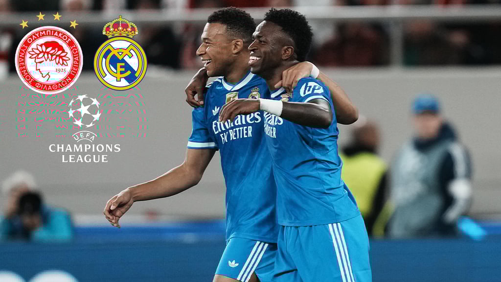 Champions League: Kylian Mbappé comanda al Real Madrid a una épica remontada ante Olympiacos
