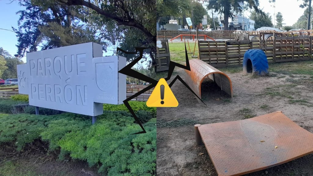Denuncian evidente abandono del Parque Perrón en Durango capital