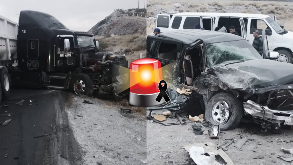 Mujer fallece en fuerte choque entre tráiler y camioneta en la Gómez Palacio-Durango