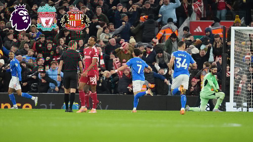Premier League: Sunderland sorprende en Anfield y le saca un empate por la mínima al Liverpool