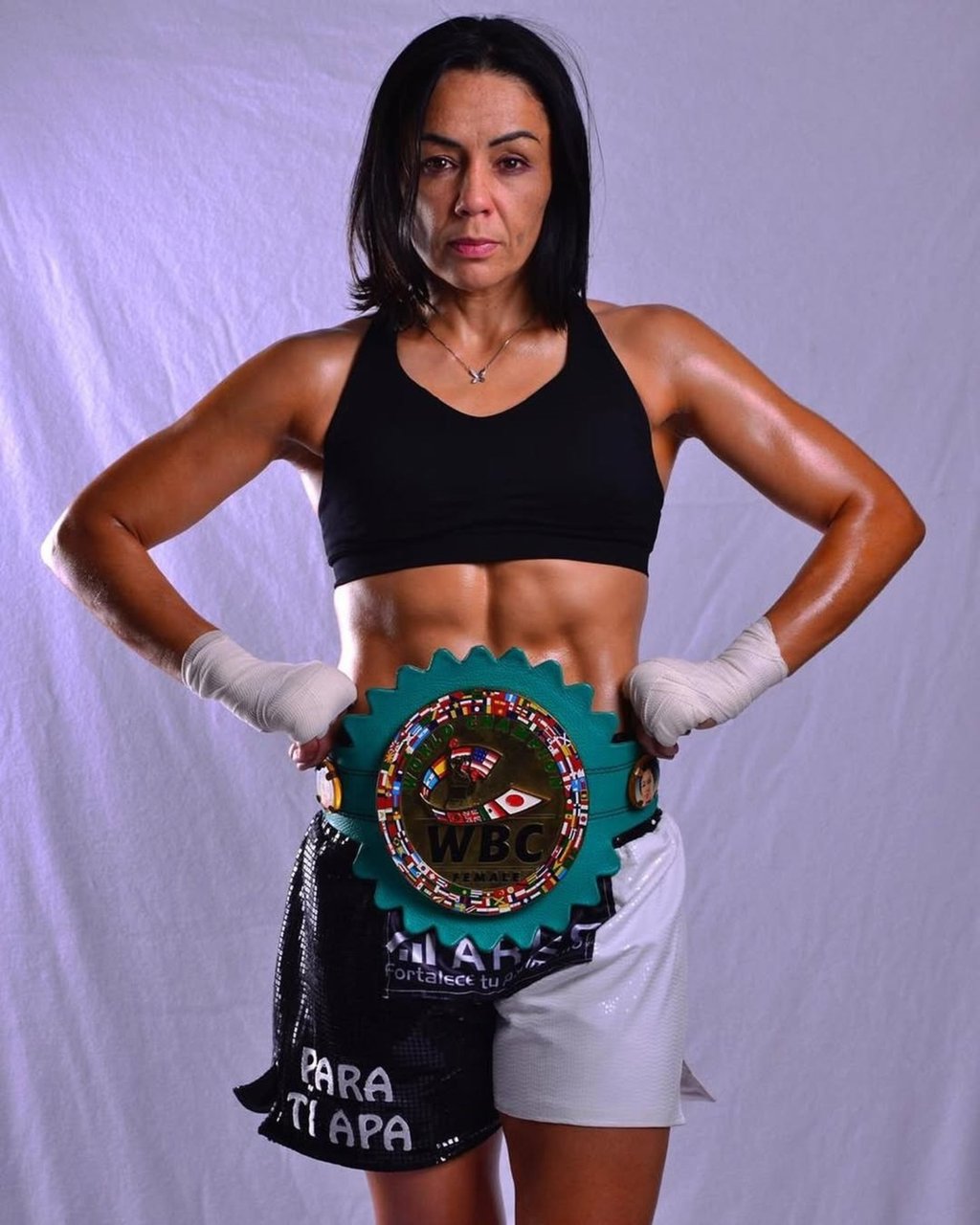 Recuerdo. La argentina Gloria Elena Yancaqueo fue la última rival de Jackie, a quien enfrentó en Tijuana en 2022.