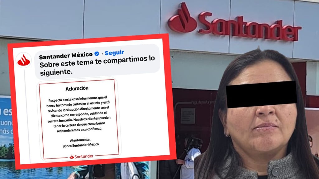 Cae exdirectora de banco Santander de Durango, acusada por robo de 20 millones de pesos