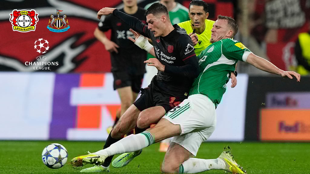 Champions League: Bayer Leverkusen rescata un empate 2‑2 ante Newcastle United en el BayArena