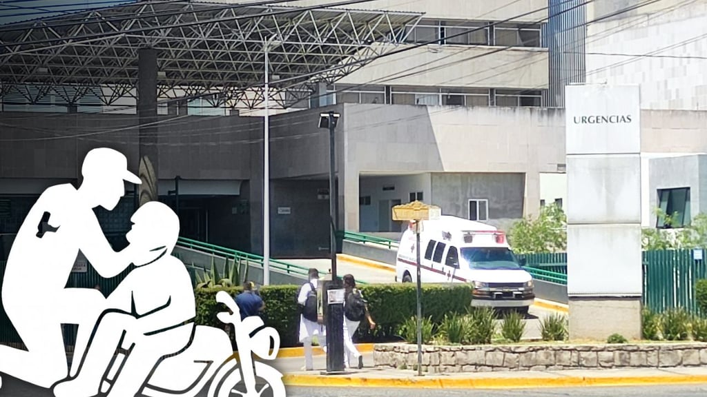 Grave, motociclista que chocó contra un taxi cerca de la carretera a México