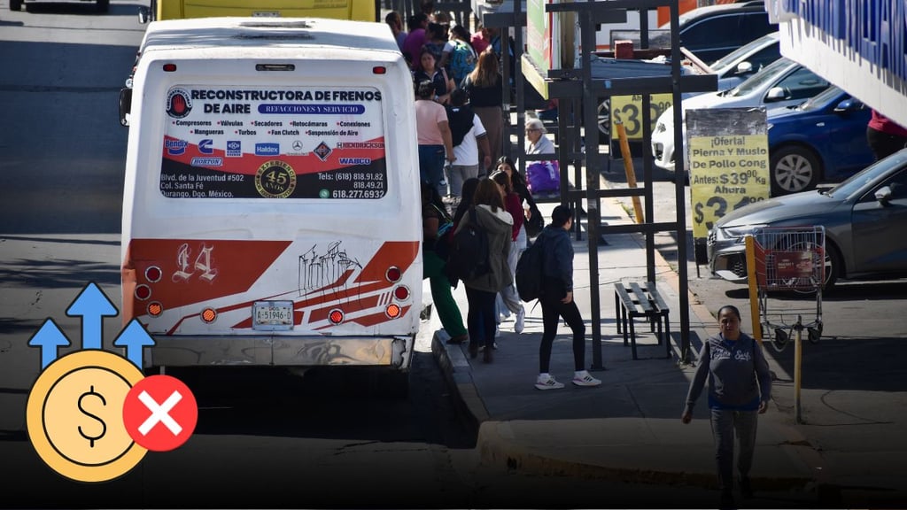 Rechazan en Durango incremento a la tarifa del transporte público