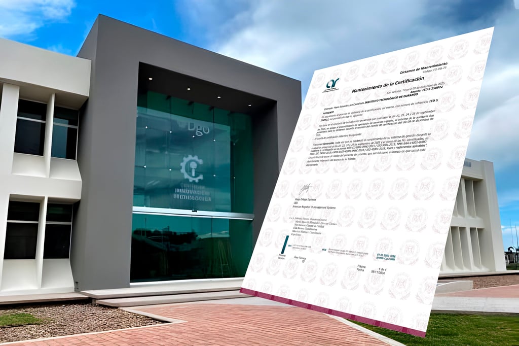 Acreditan al ITD cumplimiento de estándares internacionales
