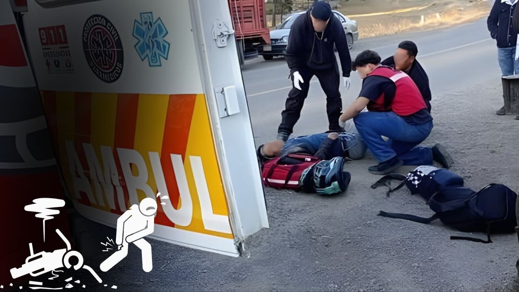 Motociclista sufre accidente en la libre Durango-Mazatlán