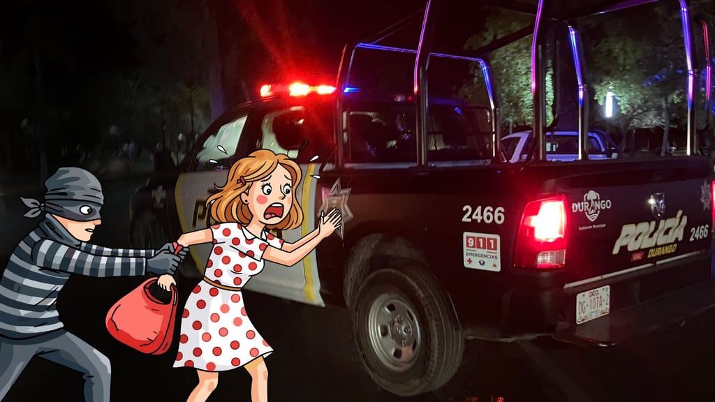 Dos sujetos asaltan a mujer en calles del Centro de Durango