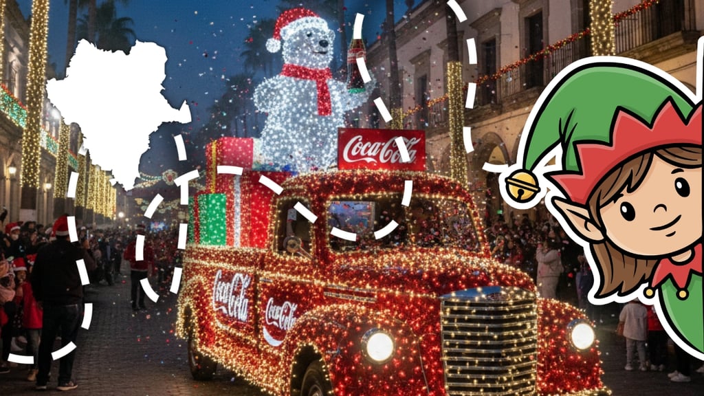 ¿Por dónde pasará la Caravana Coca-Cola 2025 en Durango? Ruta de HOY viernes 19 de diciembre