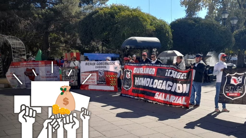Maestros de la UTD se manifiestan en Plaza de Armas por no haber recibido su aguinaldo completo