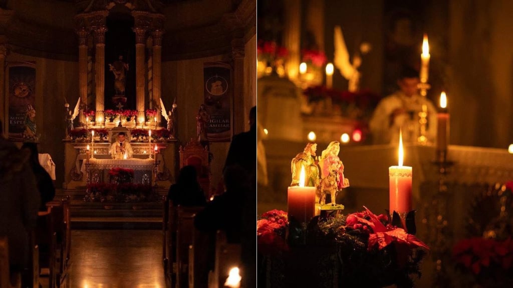 Celebran tradicional misa a la luz de las velas en el templo de Analco