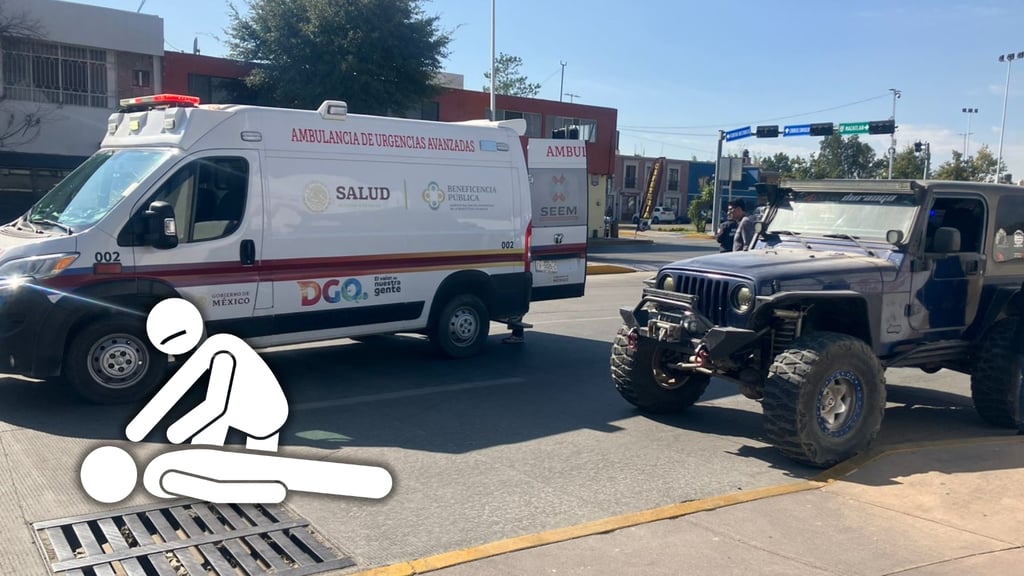 Joven queda inconsciente al ser atropellado afuera de la clínica 44 del IMSS