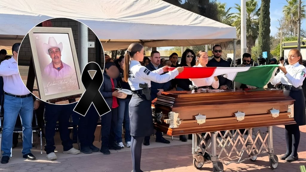 Rinden homenaje a agente que falleció en un choque múltiple en Durango