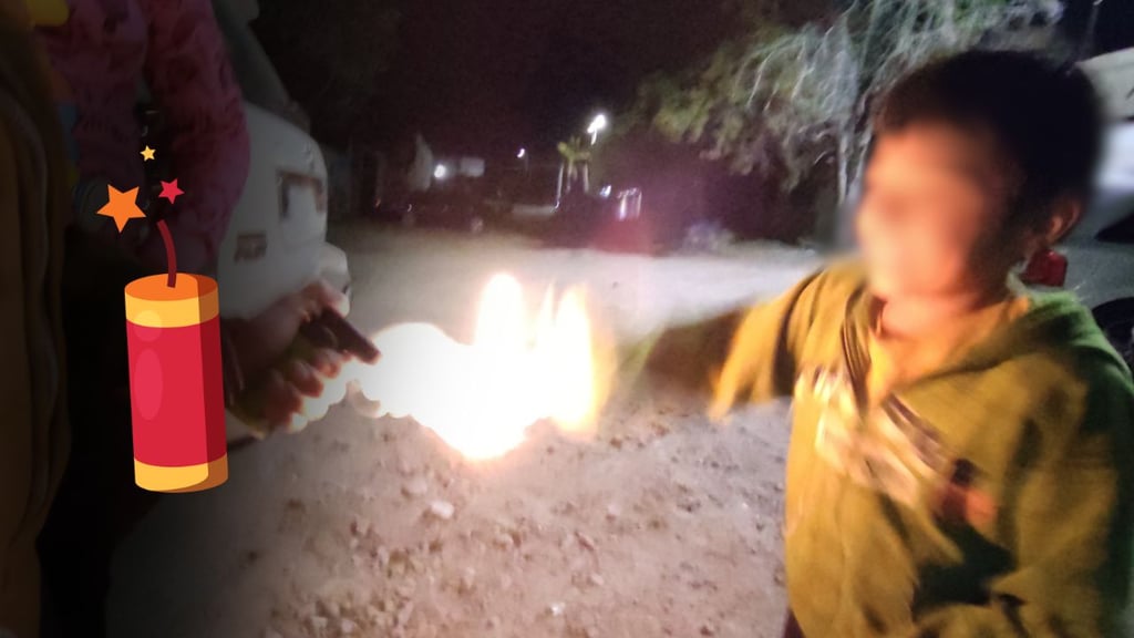 Cohetón explota y causa lesión en ojo a un adolescente en Durango