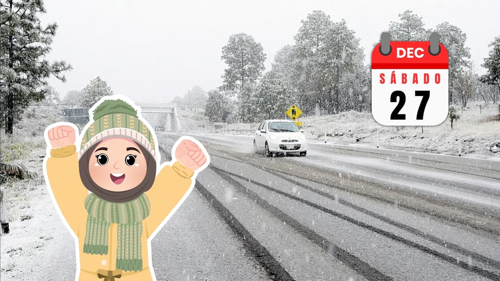 ¡Prepárate! Pronostican nieve y heladas de hasta -10 grados en Durango el sábado 27 de diciembre