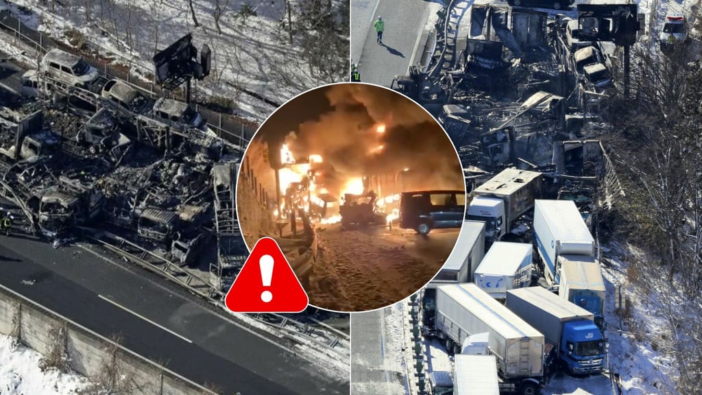 Carambola de al menos 60 vehículos deja a 2 personas sin vida y 26 lesionados