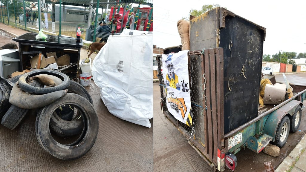 Acopian materiales reciclables y aparatos electrónicos en El Saltito