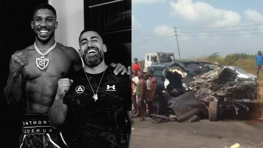 Anthony Joshua sufre accidente en Nigeria; mueren sus entrenadores Latz y Sina en el impacto