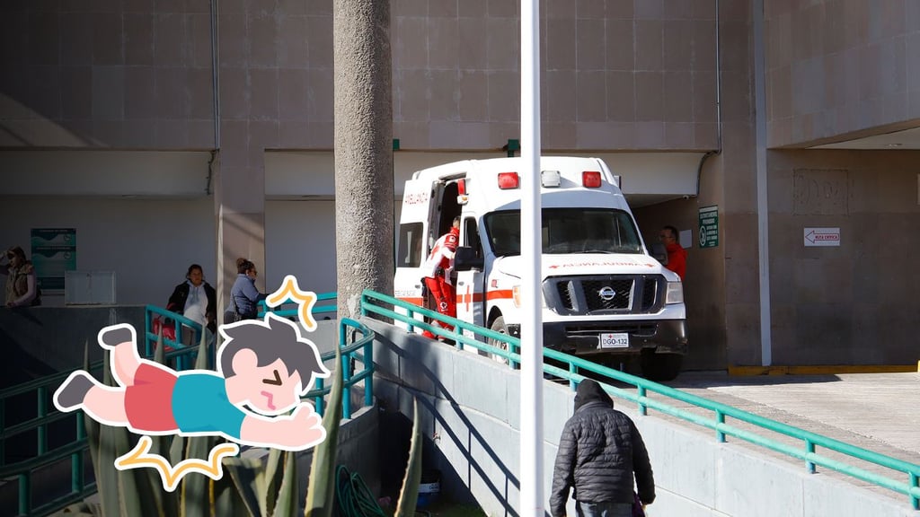 Menor resulta lesionado luego de caer de una azotea; fue atendido en el IMSS Durango