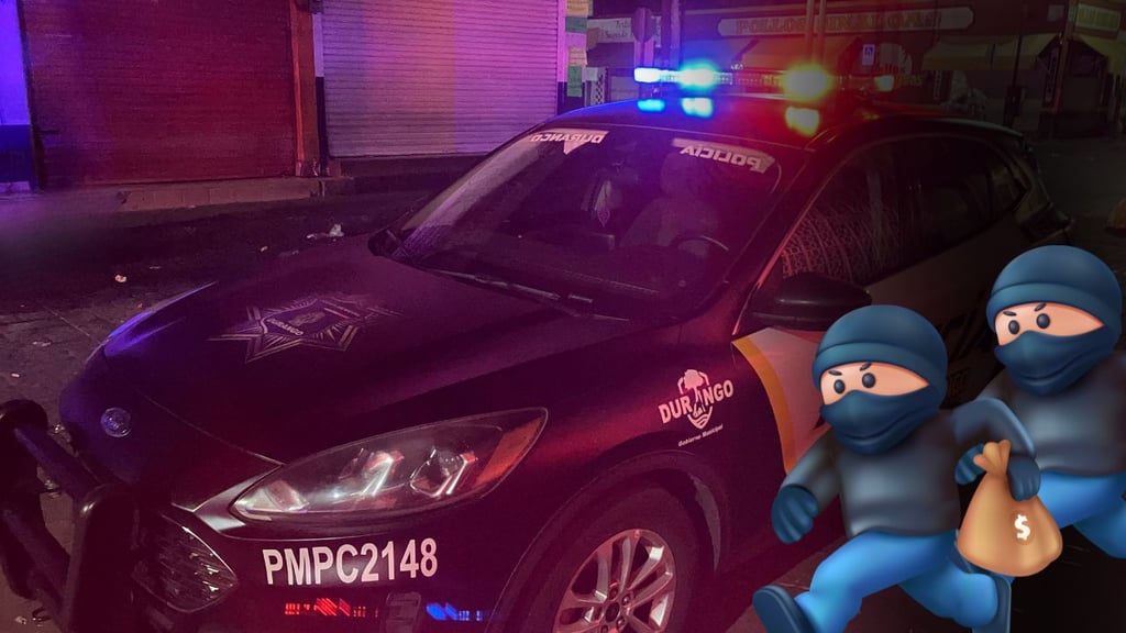 Par de sujetos ingresan a tienda en Durango y la asaltan, amenazando con cuchillos