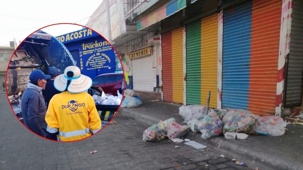 Servicio de recolección de basura no se suspende en Durango, tarda, pero está activo