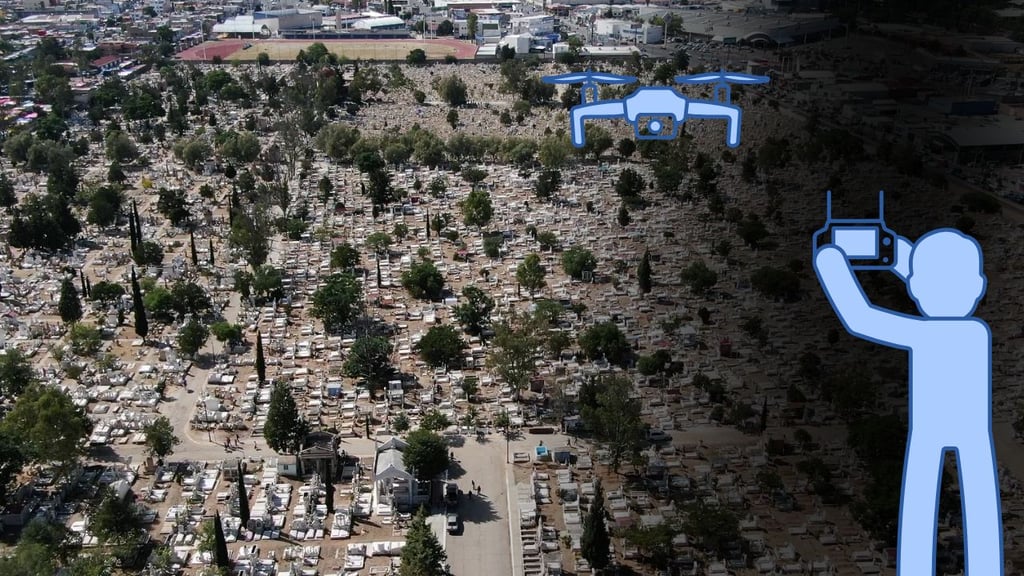 Vigilan el Panteón de Oriente con un dron