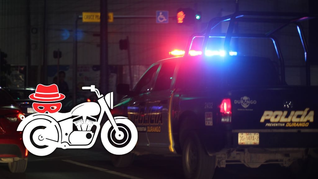 Roban motocicleta del estacionamiento de la Fader y Cipol