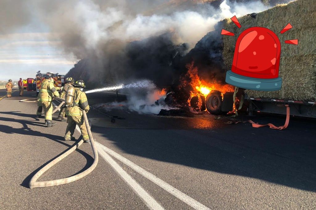 Bomberos de Durango salvan a conductor y evitan pérdida total de camión incendiado