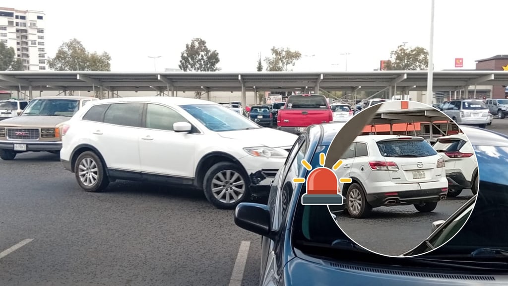 Denuncian choque en estacionamiento de Durango; conductor habría huido del lugar
