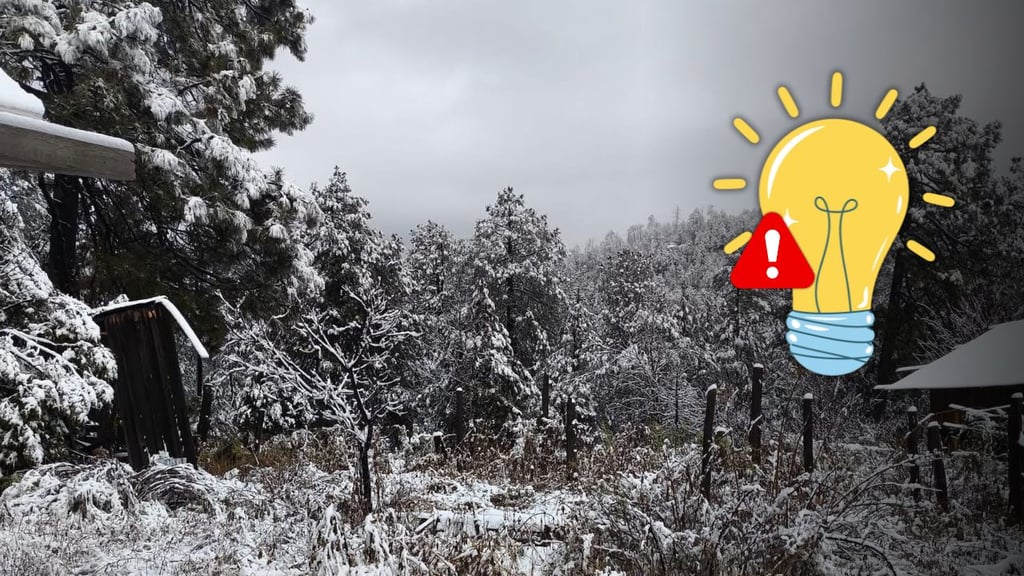 Por nevada, poblados de Guanaceví se quedaron sin luz