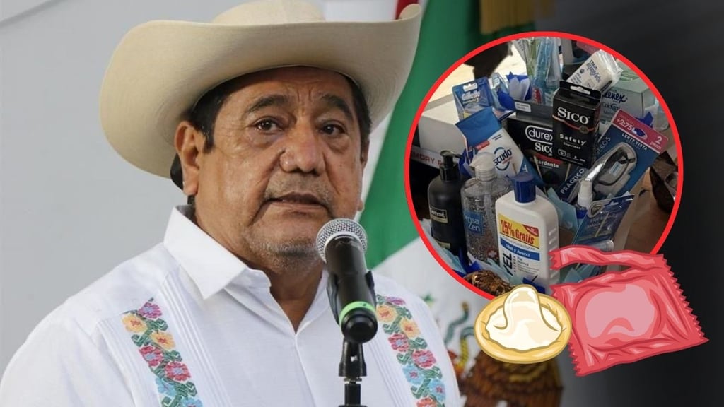 Senador de Morena presume su regalo: una canasta con condones y después borra la publicación
