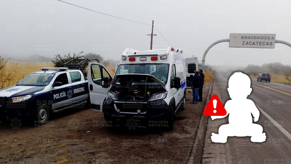 Ambulancia que trasladaba a bebé con padecimiento cardíaco se avería en carretera federal 49