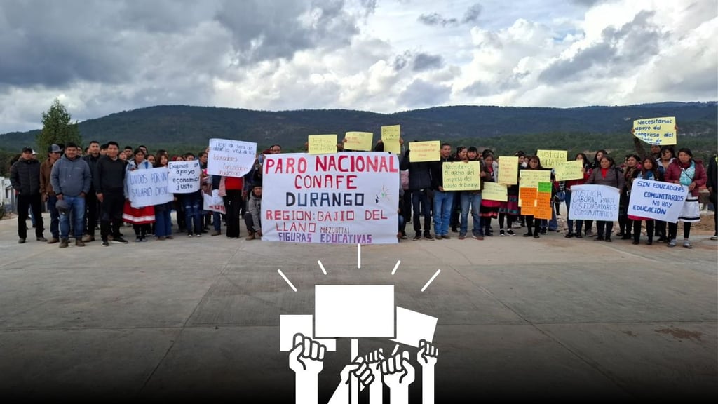 En Durango también hay paro en Conafe; van por mejores condiciones